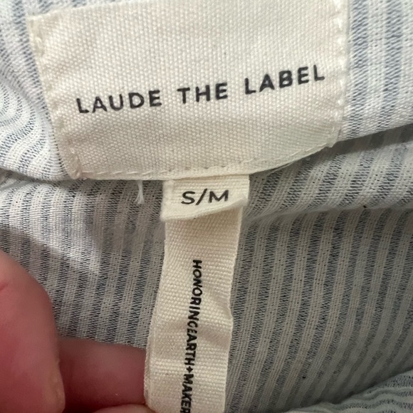 LAUDE the Label Stripe Tunic 100% Cotton Size S/M Honoring Earth+Maker - Picture 6 of 7